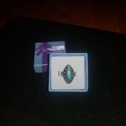 Brand new turquoise and silver ring