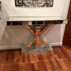 Console Table  Mirrored