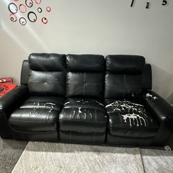 Leather Recliner Couch