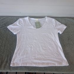 H&M Women's Short Sleeve T-Shirt Sz L White 