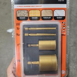 Ridgid 4pc Diamond Hole Saw Kit