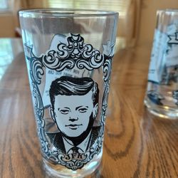 SET OF 3  JFK John F Kennedy 1961 Inaugural Speech Glass Tumbler Amtsfield