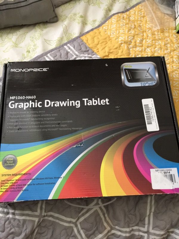 Monoprice MP1060-HA60 Graphic Drawing Tablet W/ free tablet software and Pen LIKE NEW