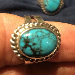 Silver Rings With Turquoise Stones