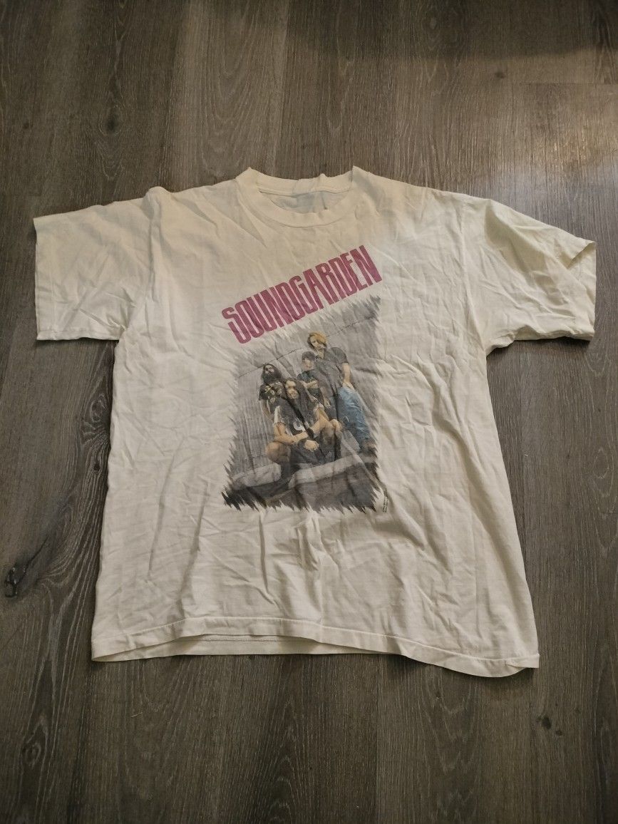 VTG SOUNDGARDEN EUROPEAN TOUR 1992 BROCKUM SINGLE STITCH T SHIRT SIZE LARGE