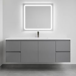 Bathroom vanity floating