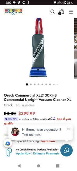 Oreck commercial vacuum