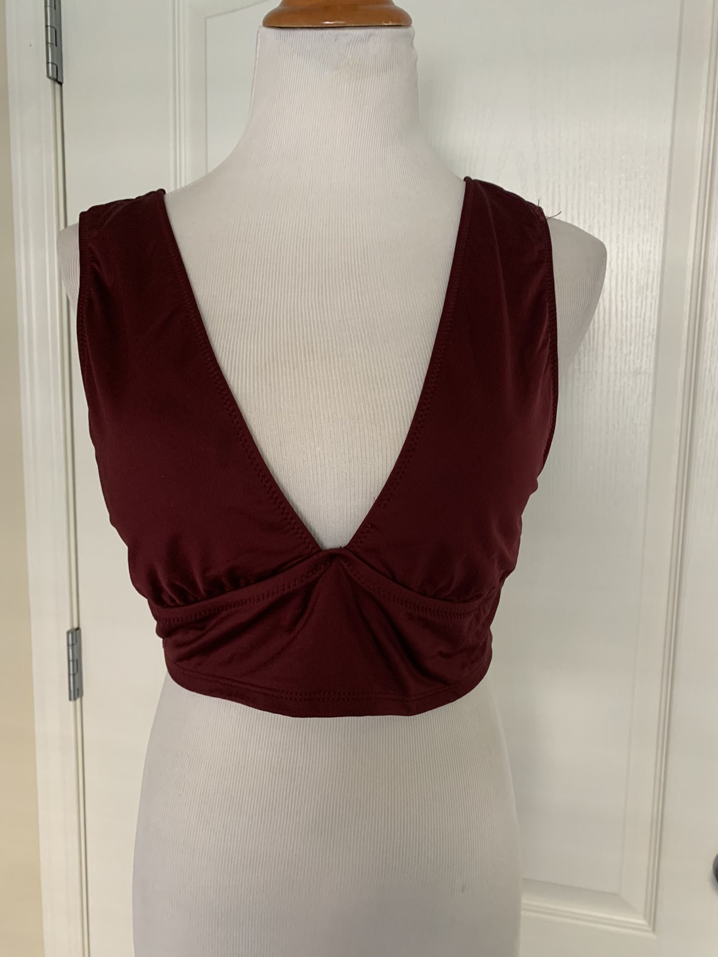 Woman’s Woman’s size large burgundy bikini top
