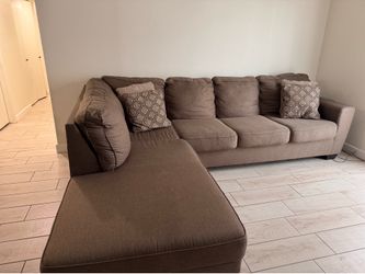 Brown L Shaped Sofa 109x89
