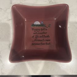 Decorative Bowl with Golf Quote