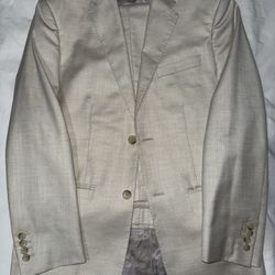 Perry Ellis White Linen Suit