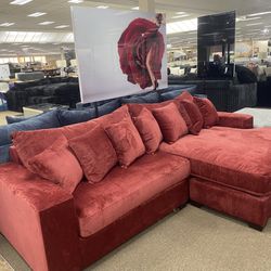 The Big Red Sectional Only $1 Down 