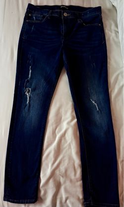 Express Dark Wash Distressed Jeans
