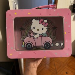 hello kitty rare tan lunch box 