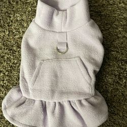 XS Purple Fleece Dog Dress