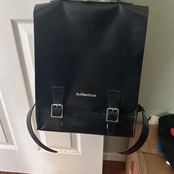 Doc Martins Leather Box Backpack Black