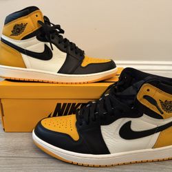 Air Jordan 1 Retro High OG Taxi 555088-711 Taxi Black Sail Size 12 Shoes Used w/ Box