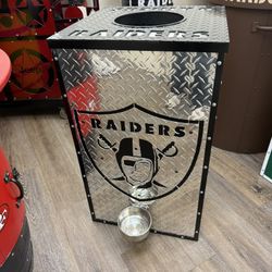 Custom-built Raiders Trash Can 