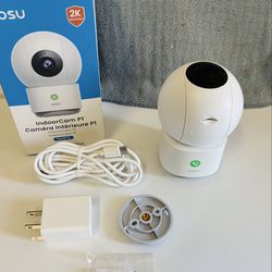 Aosu Indoor Security Camera, Baby Monitor, Pet Camera, 360-Degree for Home Security, One-Touch Call