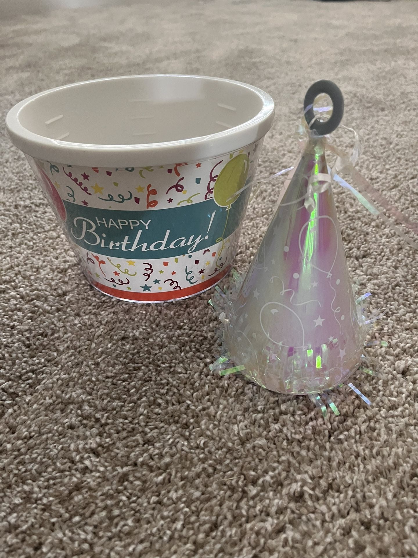 Birthday Balloon Weight & Ice Container