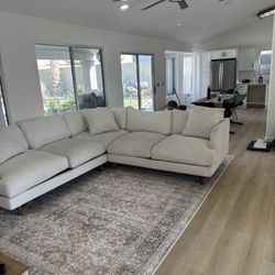 White/Cream Sectional Sofa