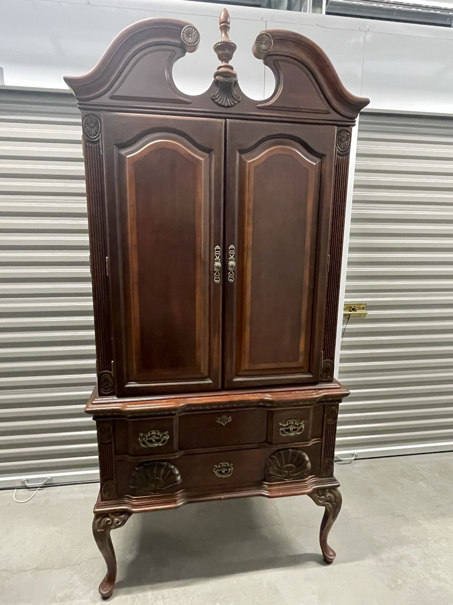 Georgian Vintage Cherry Armoire 100% Solid Wood