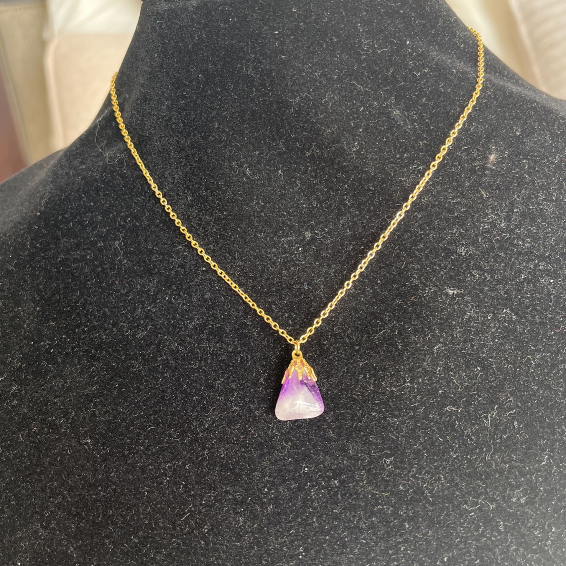 Vintage Necklace With Amethyst Stone