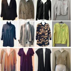 womens 12 coat hoodie cardigan sweater jacket blazer lot - Size S / XS
