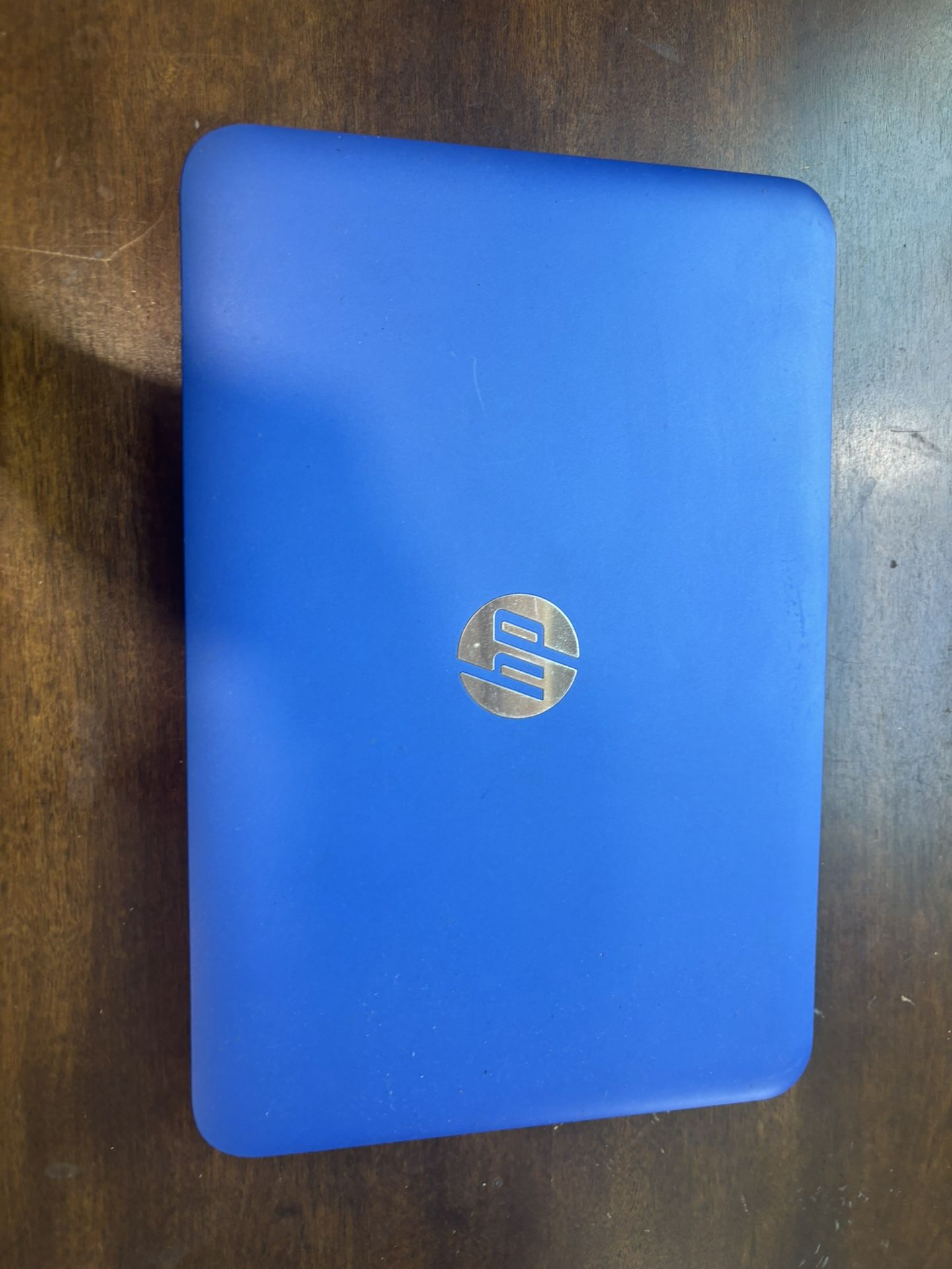 Blue HP laptop