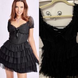 NWT Amy Jane London Sofia Black Mini Formal Dress