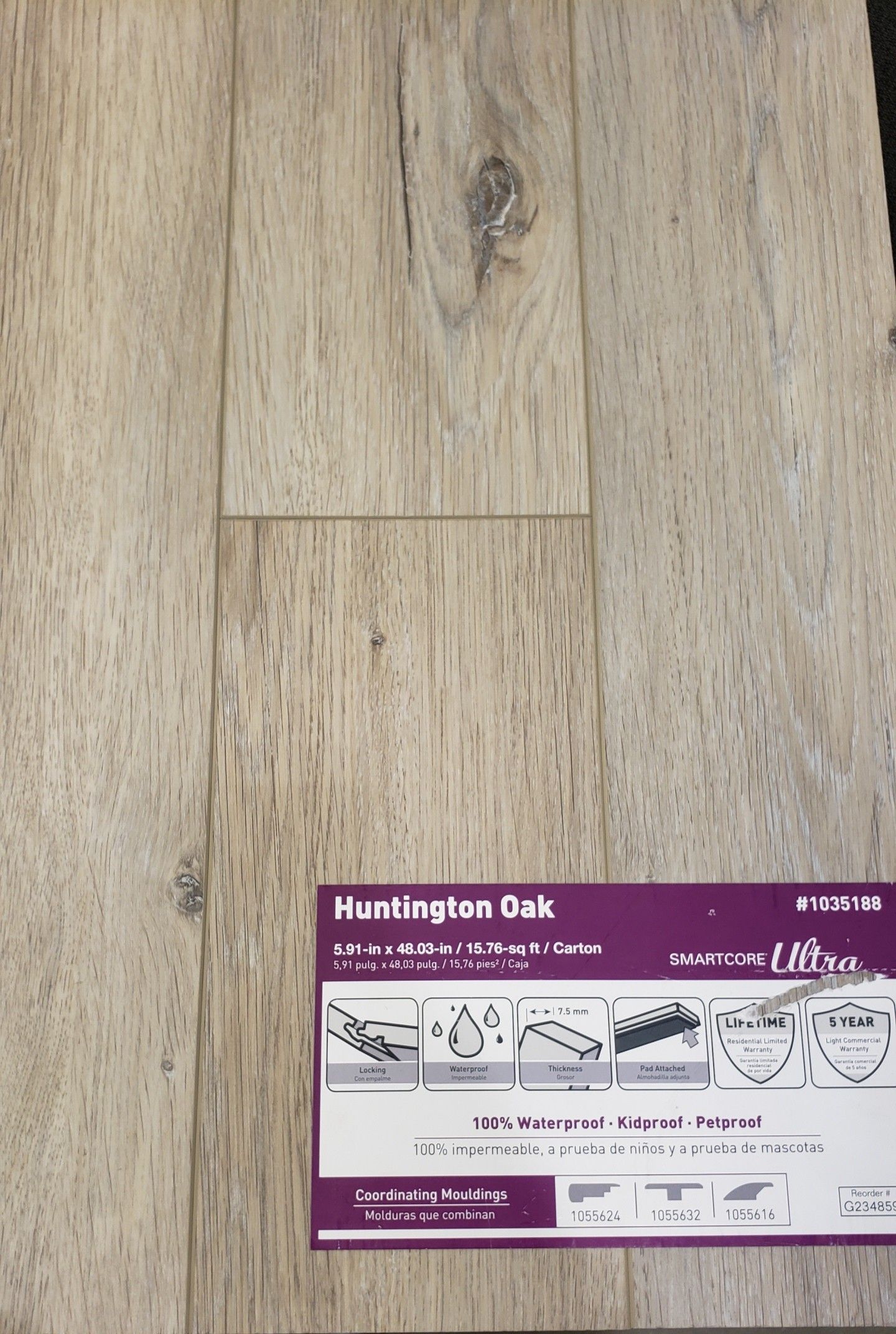 SMARTCORE Huntington Oak Luxury Locking Vinyl Plank Flooring