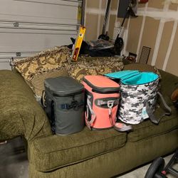 Olive Green Couch And Love Seat