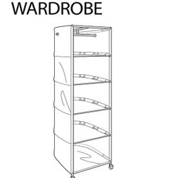IKEA PS Black Wardrobe Organizer