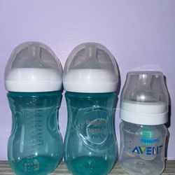Philips Avent Baby Bottles- Teal/Clear