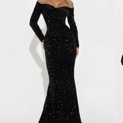 Black Sequin formal dress