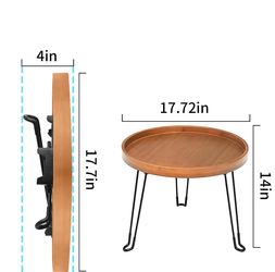 Round wood coffee table