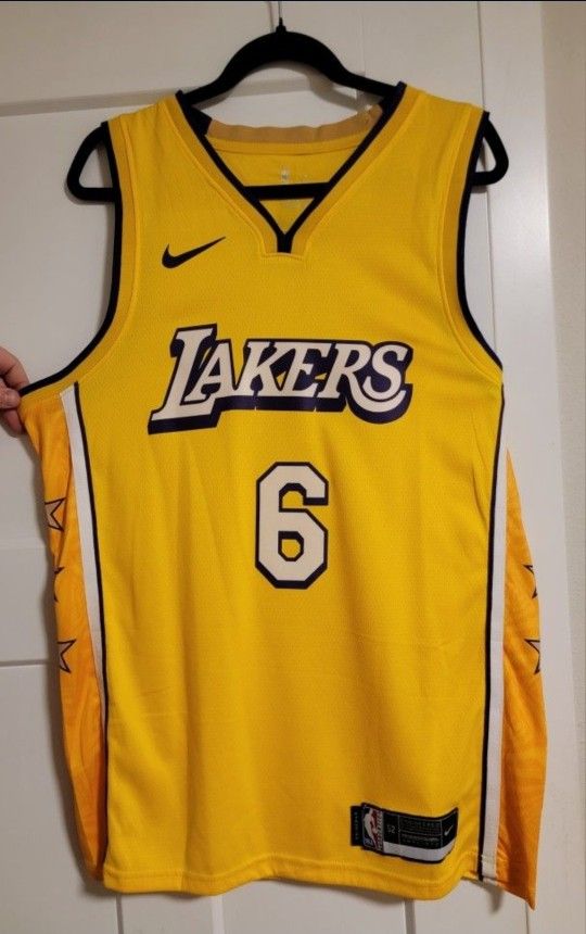 L/XL LeGoat #6 Custom Lakers Jersey 2020