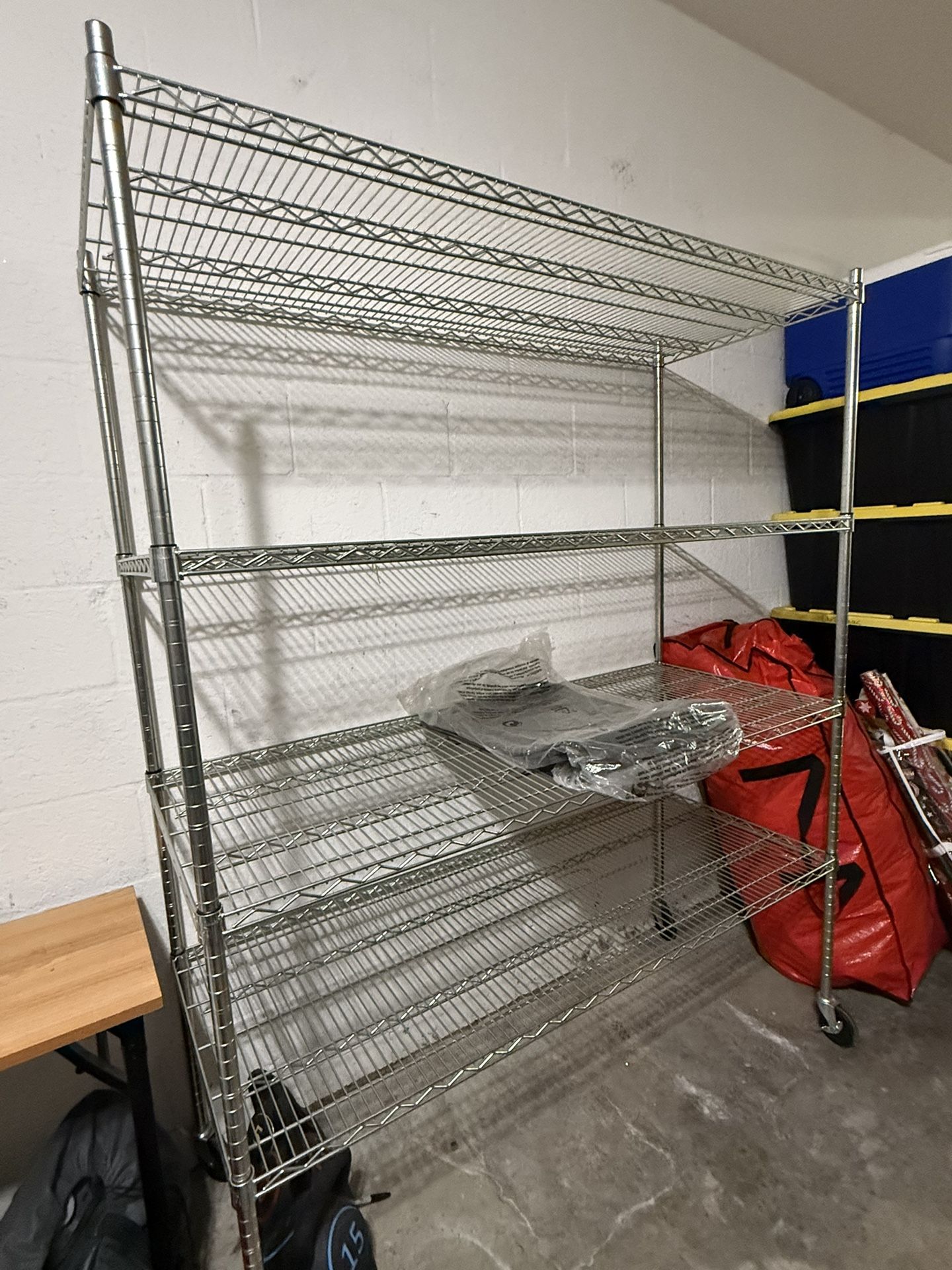 Heavy-Duty Metal Wire Shelving Unit (60” x 74”) – Excellent Condition