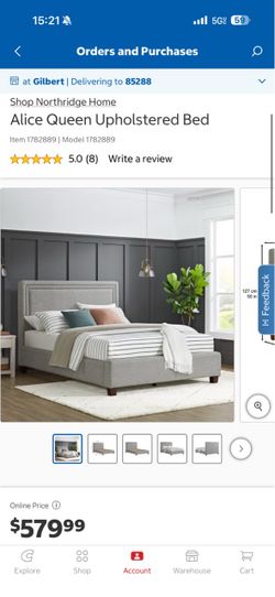 Alice Queen Upholstered Bed Frame from Costco