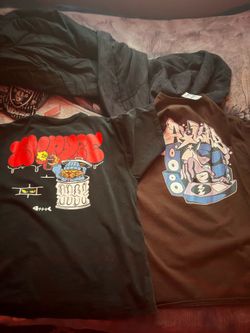 black empire shirt and brown a lab shirt