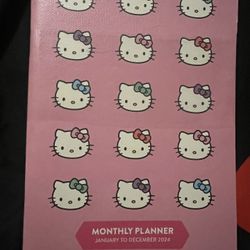 Hello Kitty Sanrio Pink 2024 Monthly/Daily Planner