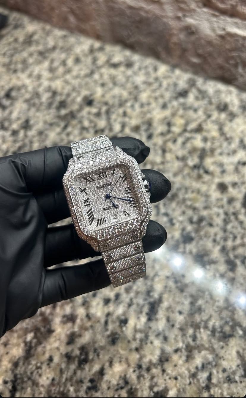 Cartier Santos Iced Out