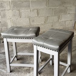 Bar stools set of 2  grey
