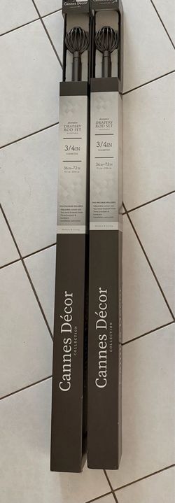 Cannes Décor Drapery Rod Set x2