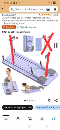 Pilates Board - Pilates Reformer Set. Multi- Purpose Foldable Pilates Reformer Board for Home, 5 in 1 Pilates Sliding Board
DOESN'T COMES WITH THE GRI