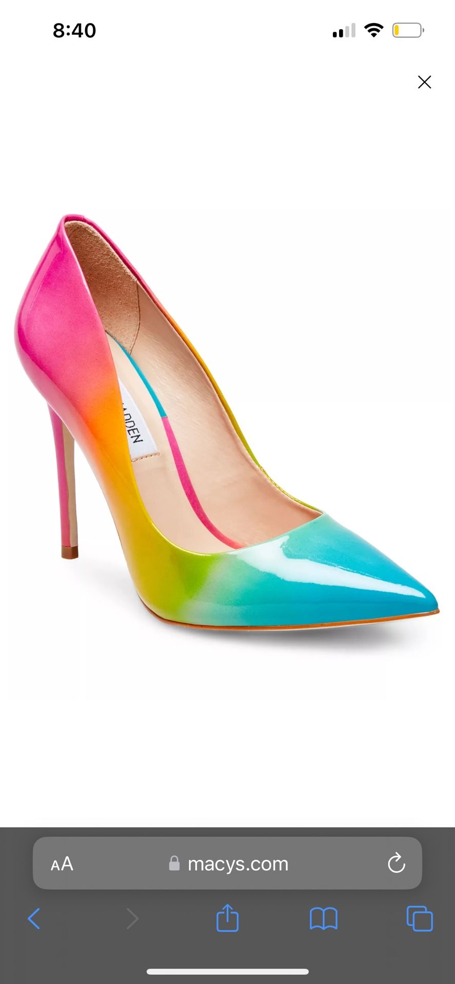 STEVE MADDEN Zaney Rainbow Pumps
