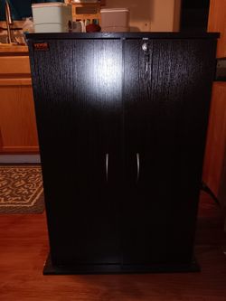 Locking DVD Blu-ray CD Media Storage Cabinet