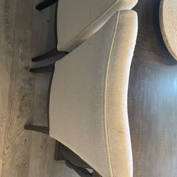 Fancy Dining Table Seats 8 With Leaf And Chairs Included Little Wear 