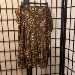 Sheer Taupe layers skirt