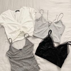 Crop tops, tank tops, clothes